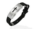 Gummiarmband med st�ldetaljer.