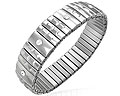 T�jbart armband i st�l. Bredd cirka 16 mm, omkrets cirka 18 cm.