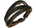Brunt armband i l�der.