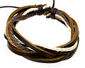 L�der- och tr�darmband.