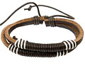 Armband i brunt l�der.