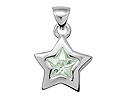 Silverstj�rna med cz-sten. M�tt cirka 1,2x1,2 cm.