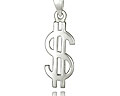 Dollarteckenh�nge i silver. Storlek cirka 2x1 cm.