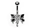 Fint navelsmycke p� n�tet. Tjocklek cirka 1.6 mm, l�ngd cirka 10 mm.