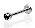 Labret i kirurgiskt st�l. M�tt cirka 1.2x10 mm.