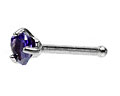 N�spiercing med lila hj�rta. Tjocklek cirka 0.8 mm.