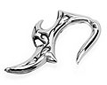 �ronpiercing 3 mm i tjocklek. Totall�ngd cirka 35 mm.