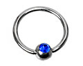 Ringsmycke till piercing. Kulstorlek 4 mm.
