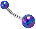Piercing för navel. Genomstickare 1,6 mm. Mindre diameter 5 mm. Större diameter 8 mm.