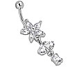 Piercing för navel. Genomstickare cirka 1,6 mm.