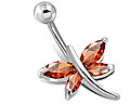 Piercing för navel. Genomstickare cirka 1,6 mm.