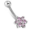 Piercing till navel. Genomstickare cirka 1,6 mm.