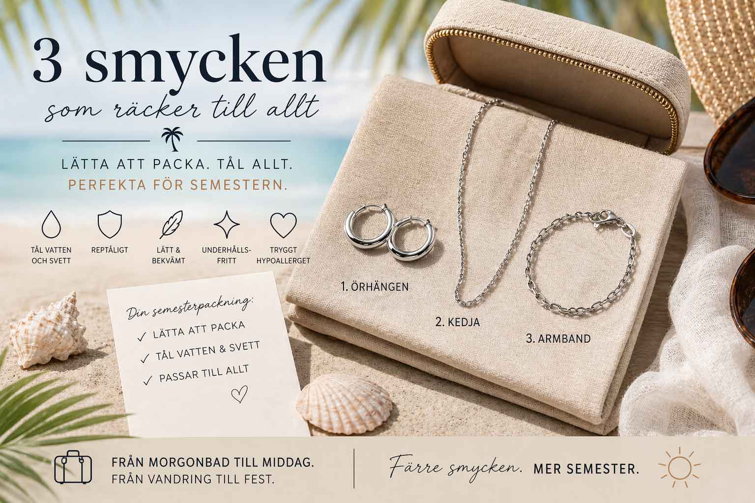 Packa rätt - 3 smycken som räcker hela semestern