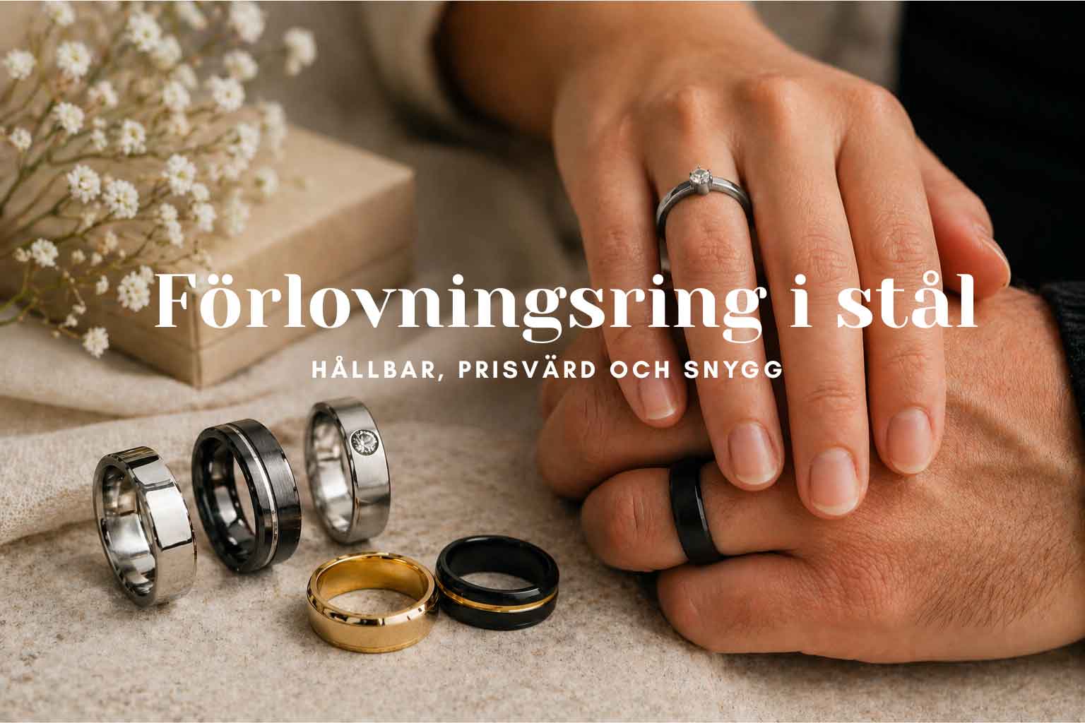 Förlovningsring i stål - hållbar, prisvärd och snygg