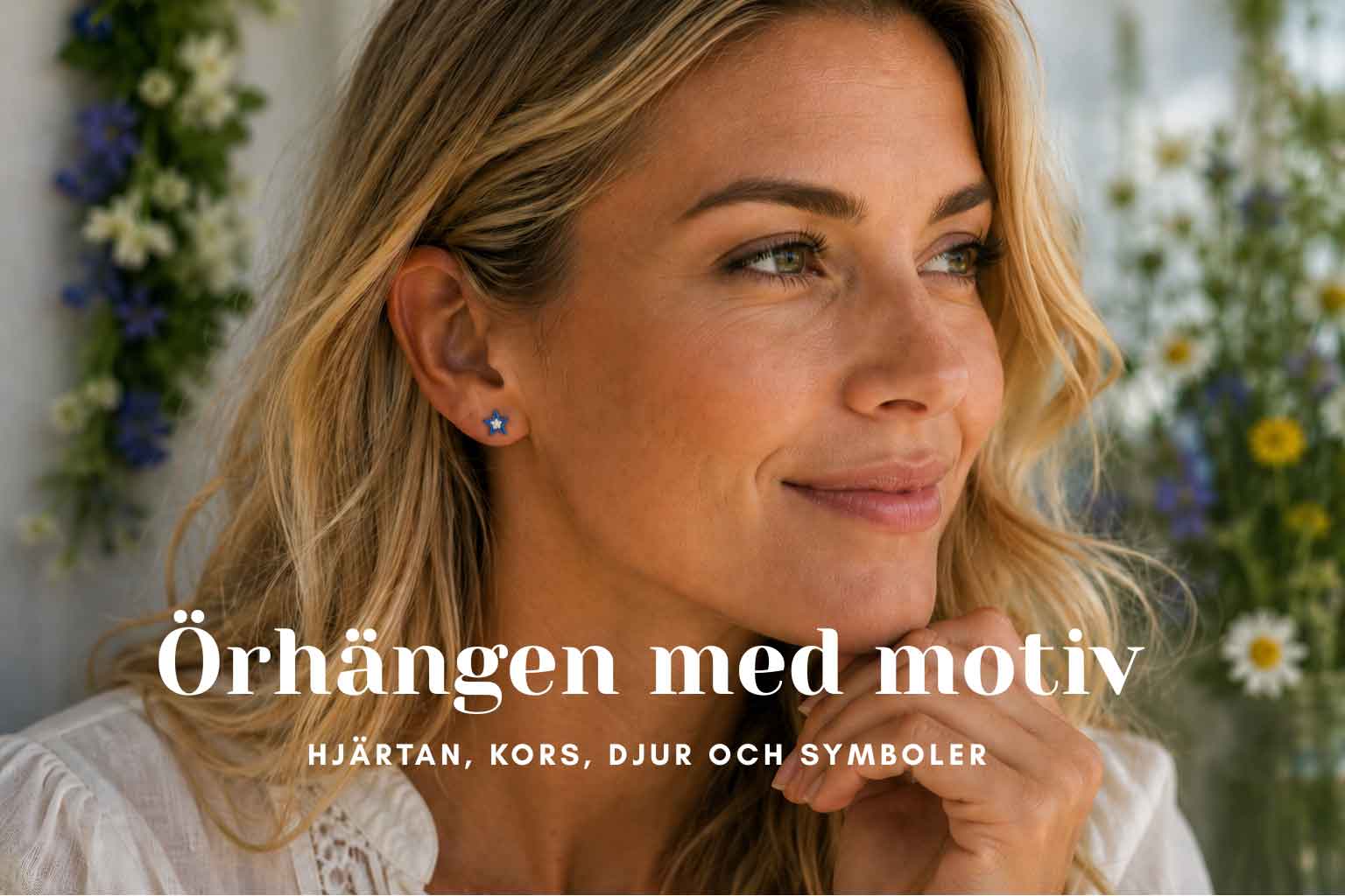 Örhängen med motiv - hjärtan, kors, djur och symboler