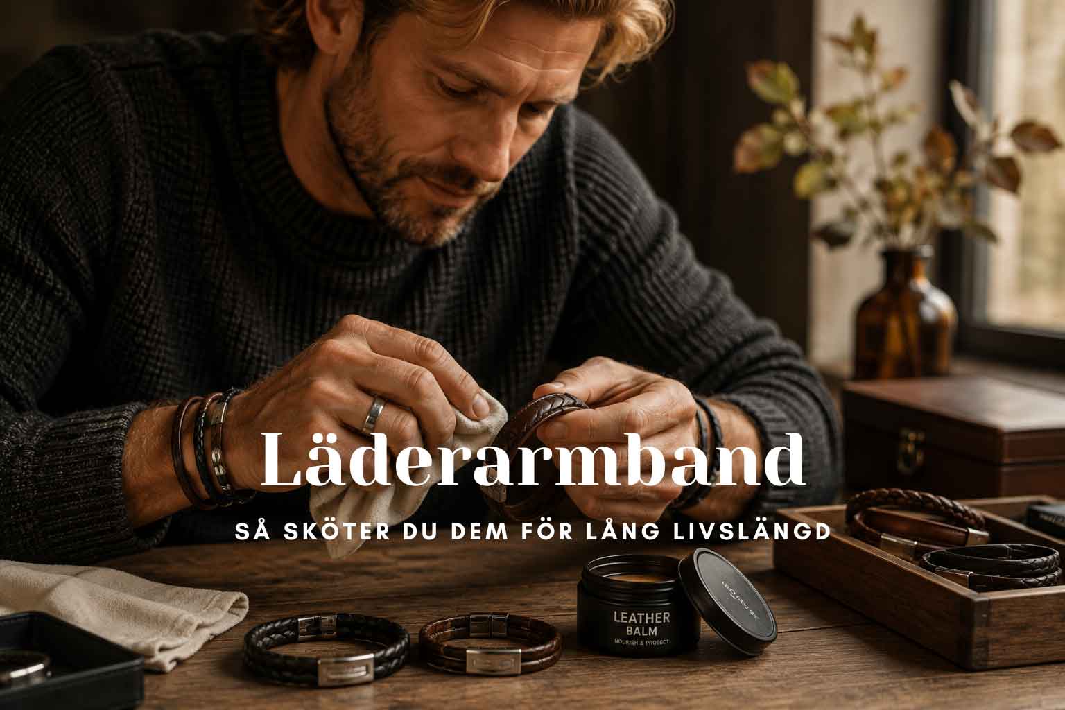 Läderarmband - så sköter du dem för lång livslängd