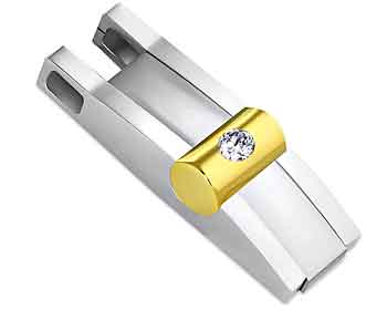 Stålhänge. Storlek cirka 33 x 11 mm.