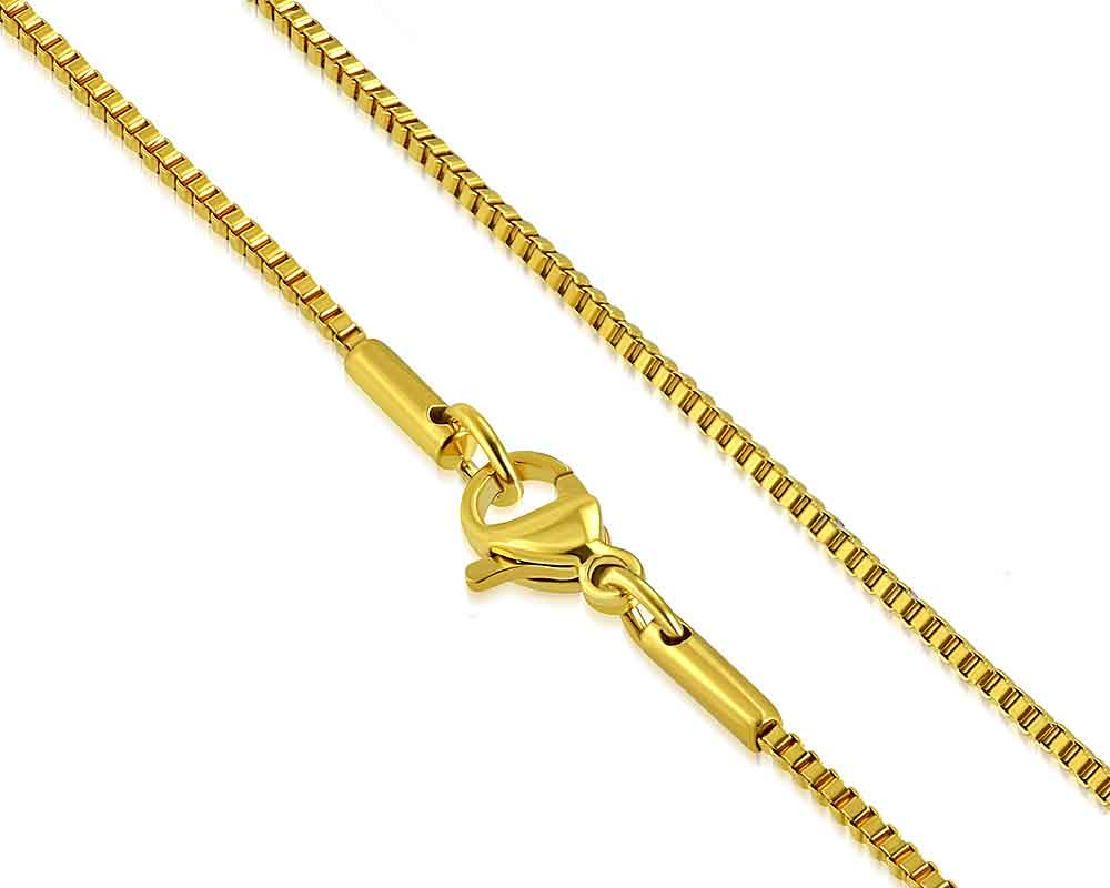 Stålkedja, venitian i guldfärgat stål.