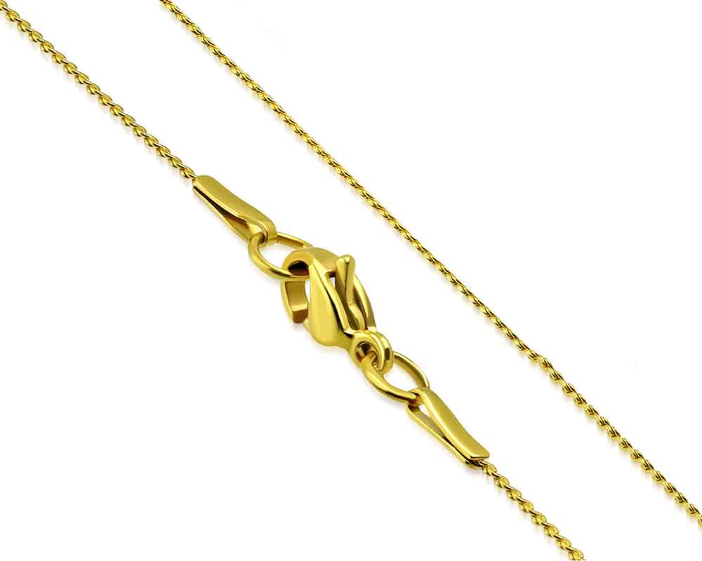 Guldfärgad stålkedja.