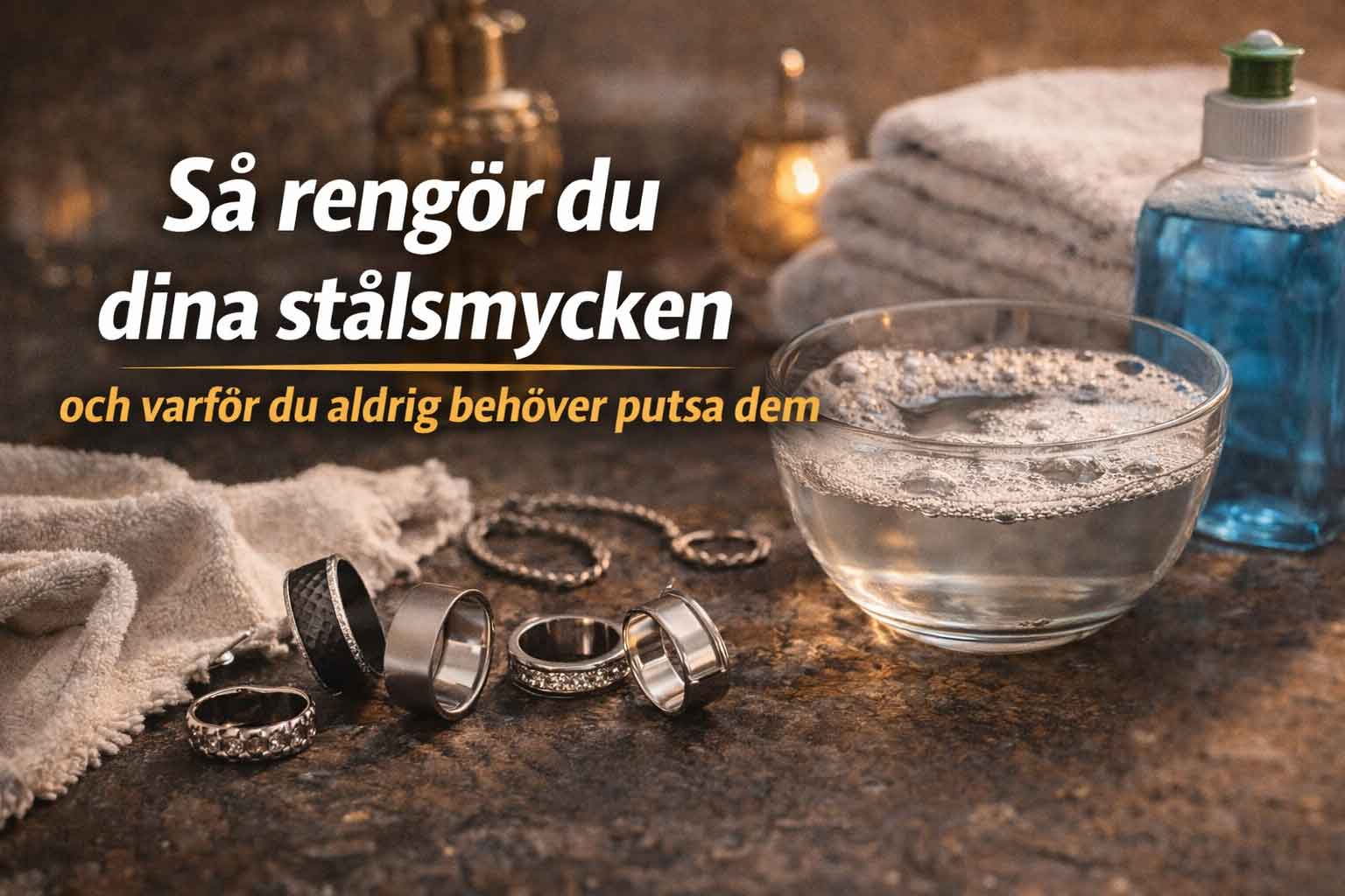 Så rengör du dina stålsmycken och varför du oftast inte behöver putsa dem