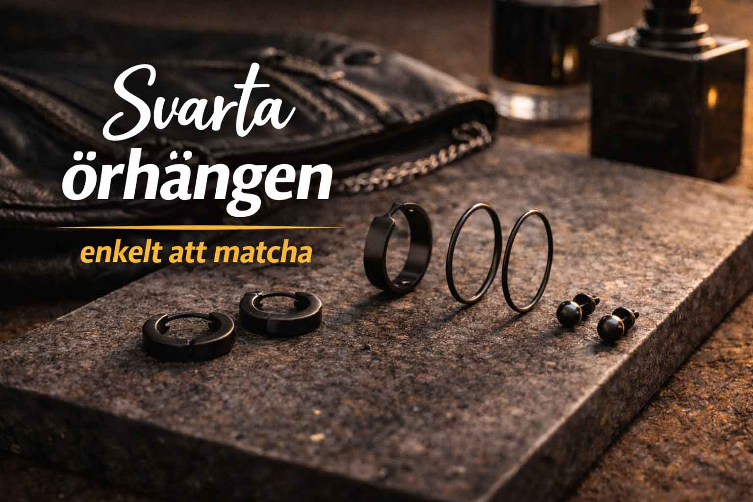 Svarta örhängen - enkelt att matcha