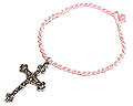 Armband med kors online. Längd 16-17 cm.