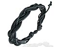 Svart läderarmband.
