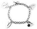 Armband i stål online. Längd cirka 21 cm.