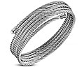 Armband i stål. Vajertjockleken är cirka 2,5 mm. Varierbar diameter.