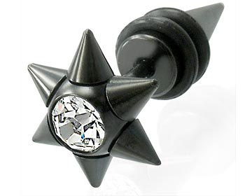 Piercingsmycke. Tjocklek cirka 1,2 mm, längd cirka 5 mm. Totallängd cirka 26 mm.