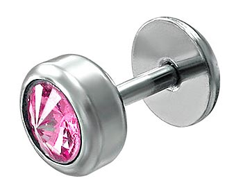 Piercingsmycke. Tjocklek cirka 1,2 mm, längd cirka 5 mm.