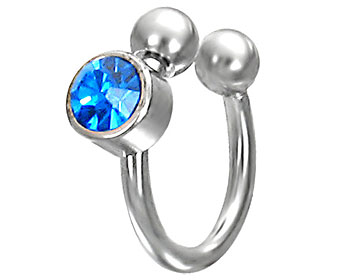 Smycke för piercing. Tjocklek cirka 1,2 mm, diameter cirka 8,5 mm.