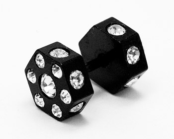 Smycke till piercing. Tjocklek cirka 1,2 mm, längd cirka 6 mm.
