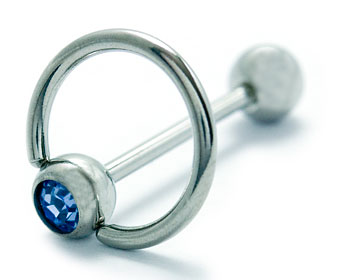 Stav till piercing. Tjocklek cirka 1.6 mm, stavlängd cirka 17 mm, diameter bcr cirka 12 mm.