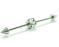 Piercing till öra. Tjocklek cirka 1.6 mm, längd cirka 37 mm.