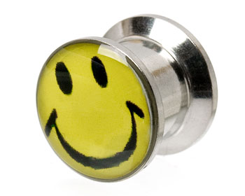 Smileypiercing 10 mm. Yttre mått cirka 12x14 mm.