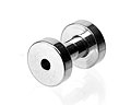 Tunnelpiercing i stål. 2 mm.