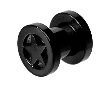 Stjärnpiercing. 6 mm.