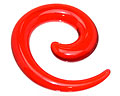 Transparant röd piercing