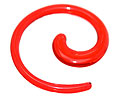 Transparant röd piercing