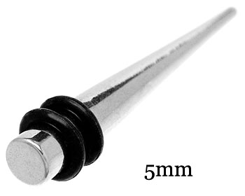Stavtöjningspiercing 1,6-10 mm. Pris per storlek.